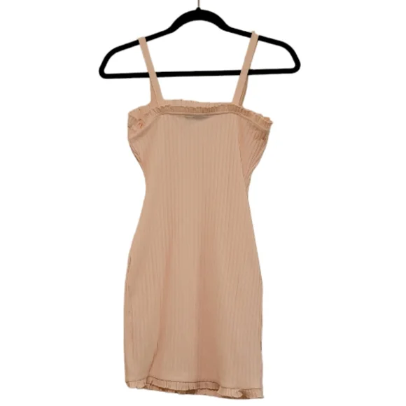 Warm Ivory ASOS Design Women's Ribbed Mini Dress - Picture 2 of 7